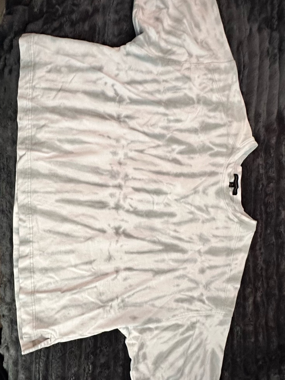 Banana Republic Tie-dye Green/White Oversized 3/4 Sleeve Crewneck Sweatshirt